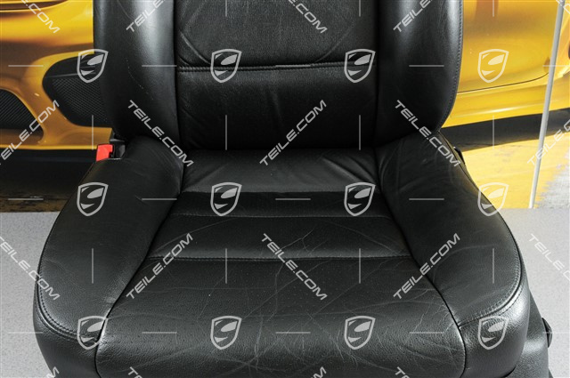 Sitz, el. einstellbar, Memory, Lordosenstütze, Leder geprägt, Schwarz, L