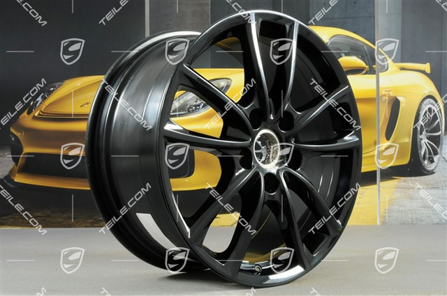19" Felge Panamera S, 9J x 19 ET64, schwarz hochglanz