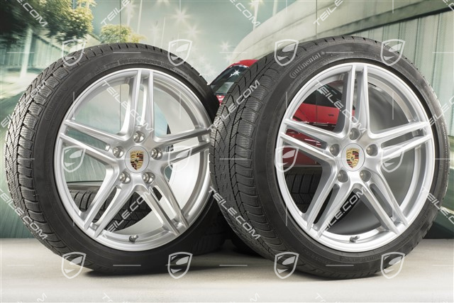 19-inch winter wheels set "Carrera", rims 8,5J x 19 ET50 + 11J x 19 ET77 +  Continental WinterContact TS 830P winter tyres 235/40 R19 + 295/35 R19