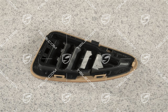 Dashboard side vent / grille / defroster trim, upper, Havanna, R