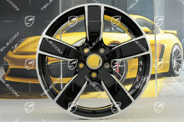 20" Komplet felg Carrera Sport, 8,5J x 20 ET57 + 10,5J x 20 ET51, czarny perłowy Jet Black metalik
