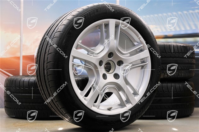 19-inch Panamera Design summer wheel set, wheels 9J x 19 ET 60 + 10J x 19 ET61 + Michelin tyres 255/45 R19+285/40 R19, with TPMS