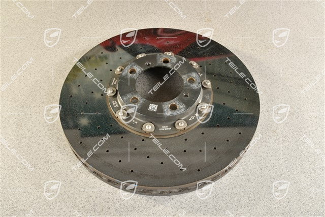 PCCB Keramik-Bremsscheibe, Taycan / Panamera, 20" / 420mm, leicht beschädigt am Innenrand (sehe Bilder), L
