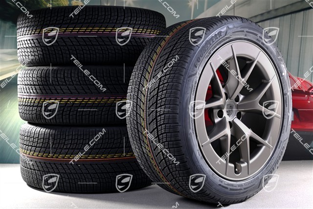 21" Cayenne RS Spyder Design winter wheel set, wheel rims 9,5J x 21 ET16 + 11J x 21 ET37 + Goodyear UltraGrip Performance 3 SUV winter tyres 275/45 R21 + 315/40 R21, turbonite