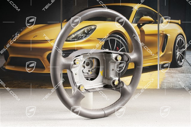 4-spoke steering wheel, leather, Classic grey