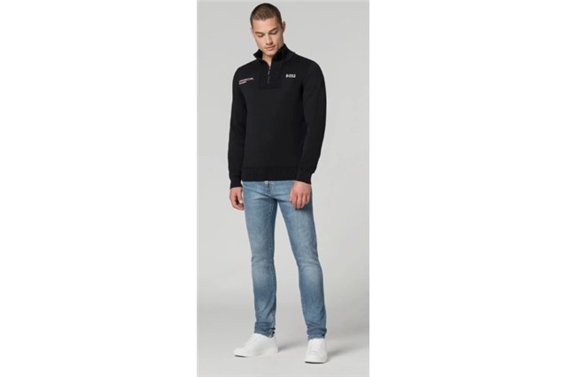 Porsche "Unisex Knitted Jumper – Motorsport" in black, size XXL