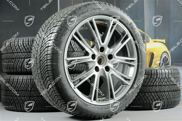 20-inch winter wheels set "Exclusive Design", rims 9,5 J x 20 ET71 + 10,5 J x 20 ET71 + Michelin Pilot Alpin 4 winter tires 275/40 R20 + 315/35 R20, platinum silver