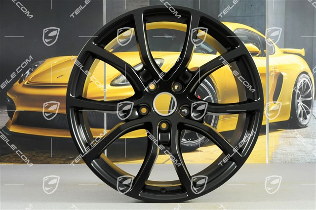 21-inch wheel rim set Cayenne Exclusive Design, 11J x 21 ET58 + 9,5J x 21 ET46, black satin-mat