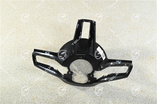 Cover trim rear for heated Steering wheel with paddles, Black