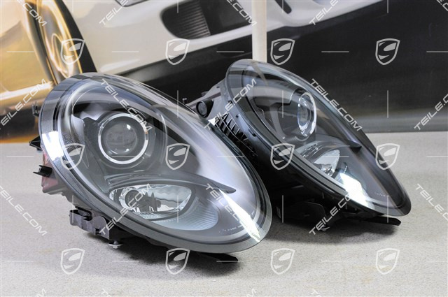 BiXenon Scheinwerfer, Innenblende in Schwarz, Turbo/GT3, Satz (L+R)