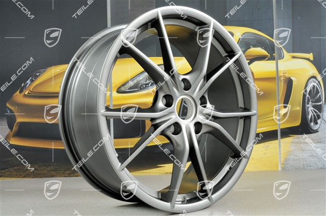 20-inch wheel rim set Carrera S IV, 8J x 20 ET57 + 10J x 20 ET45, Platinum satin mat