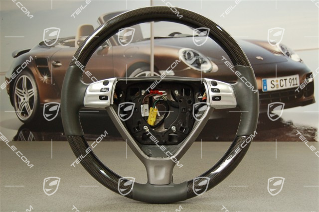 3-spoke steering wheel, CARBON, multifunction Touch & Feel, for manual transmission, stone grey 3-spoke steering wheel, CARBON, multifunction Touch & Feel, for manual transmission, stone grey