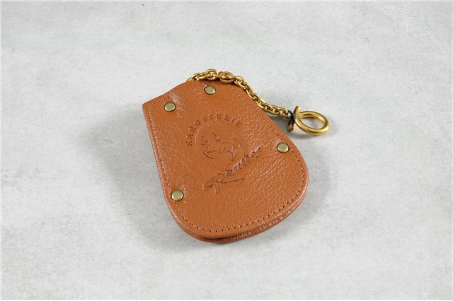 Schlüssel Etui, Logo REUTTER + Porsche Wappen, Leder