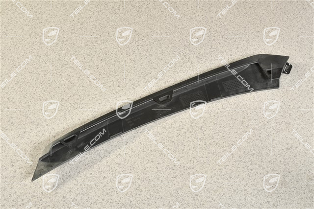 Disc / trim cover for front bumper retaining frame, Upper part, Black matte, Turbo, R