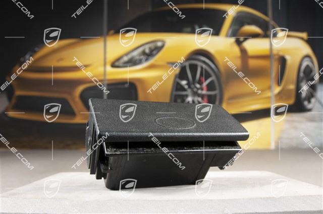 Ascher Einsatz, Leder, Schwarz