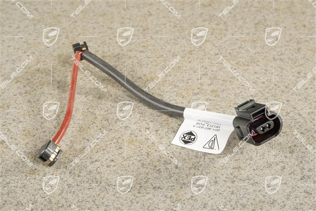 Warnkontakt, Bremssattel Schwarz / Rot lackiert, HA