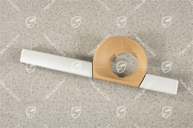 Trim. Ignition switch, Satin aluminium/Sand Beige