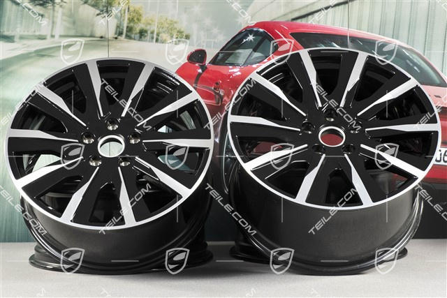20" Taycan Tequipment Design Felgensatz, 9J x 20 ET54 + 11J x 20 ET60, schwarz hochglanz