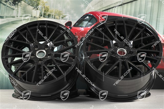 21" Felgensatz Cayenne RS Spyder, 11J x 21 ET49 + 9,5J x 21 ET46, schwarz hochglanz, für den Cayenne Coupé