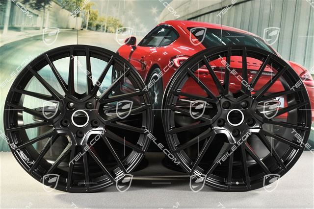22" komplet felg RS Spyder, 10J x 22 ET48 + 11,5J x 22 ET52, czarny satynowy półmat