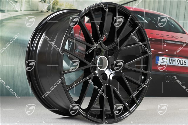 21" Felgensatz Cayenne RS Spyder, 11J x 21 ET49 + 9,5J x 21 ET46, schwarz hochglanz, für den Cayenne Coupé