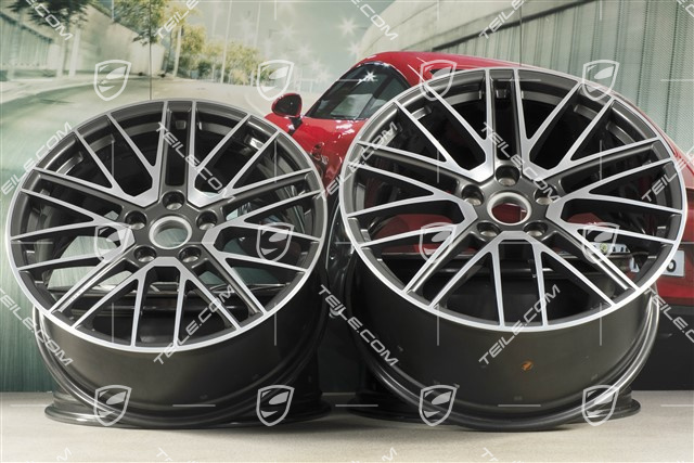 20+21" Komplet felg Turbo V, felgi: przednie 8,5J x 20 ET40 + hinten 11J x 21 ET66