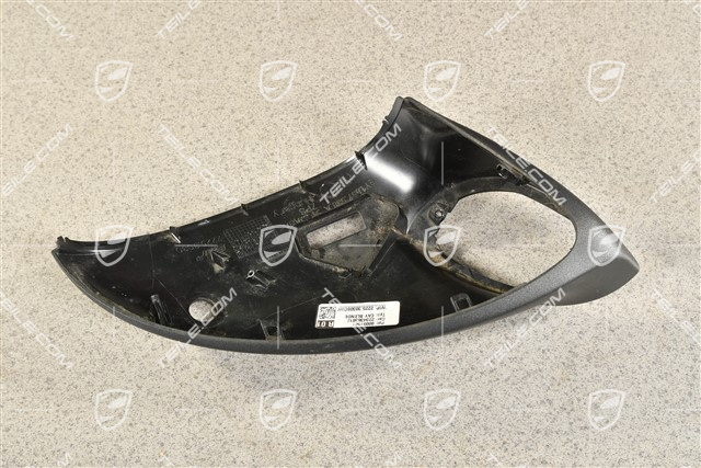 Spiegelgehäuse / Spiegel, Blende unten mit Real Top View, Schwarz matt, L