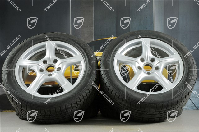 18-inch Panamera winter wheel set, 8J x 18 ET 59 + 9J x 18 ET 53 + NEW Nokian winter tyres 245/50 R18 + 275/45 R18, with TPMS