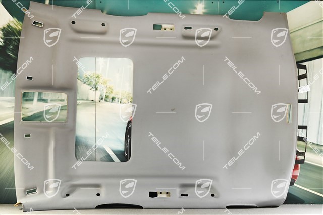 Dachverkleidung Stoff, mit Löchern für Schiebedach, Parkassistent, stahlgrau, (abgenutztes Material)