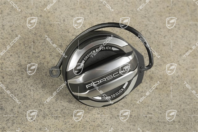 Fuel tank cap Exclusive Design, Aluminum look