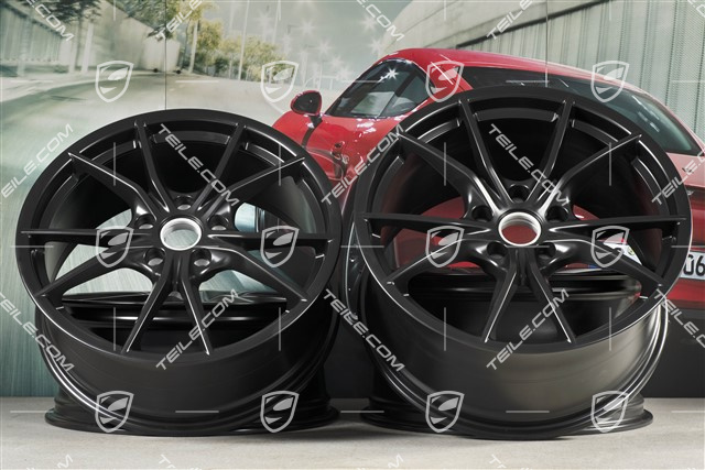 20" Felgensatz Carrera S IV, 8J x 20 ET57 + 10J x 20 ET45, schwarz satin matt