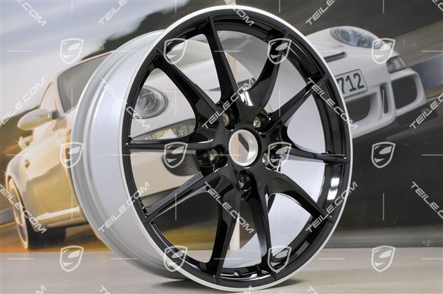 20-inch wheel, Carrera S III, wheel spokes painted black, 8J x 20 ET57