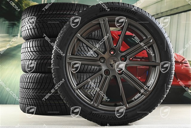 20" Panamera Turbo Koła zimowe, komplet, felgi 9,5J x 20 ET71 + 10,5J x 20 ET71 + opony zimowe Bridgestone 275/40 R20 + 315/35 R20, Turbonite