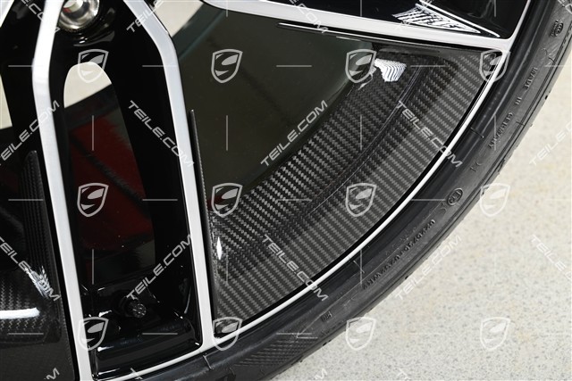20"+21" Carrera Exclusive Design CARBON summer wheel set, rims 8.5J x 20 ET50 + 11.5J x 21 ET79 + Goodyear "Eagle F1 Asymmetric3" summer tyres 245/35 R20 + 305/30 R21, with TPMS sensors, with carbon aeroblades