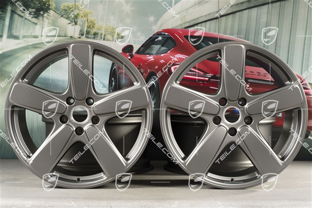 21-inch wheels rims set Cayenne Sport Classic, 10J x 21 ET50, Platinum satin matt