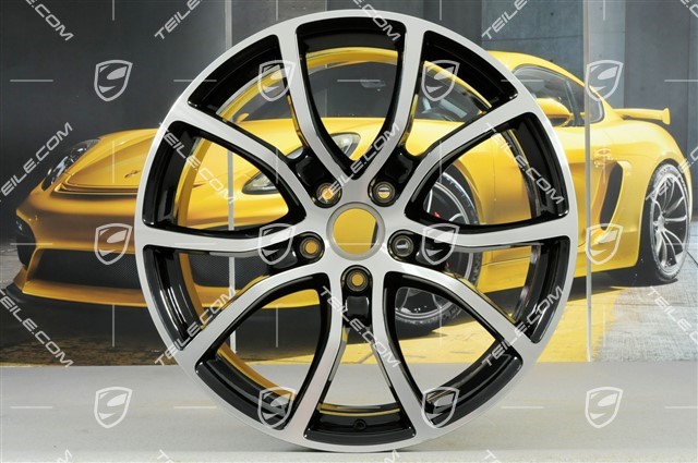21" Felge Cayenne Exclusive Design, 9,5J x 21 ET46, Tiefschwarz Metallic