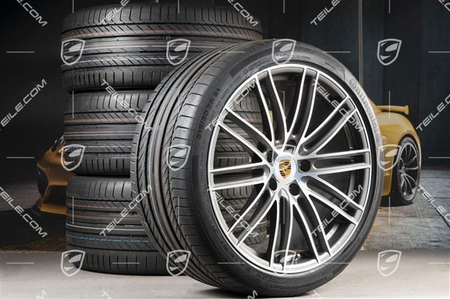 21" Koła letnie Turbo IV, felgi 9,5J x 21 ET71 + 11,5J x 21 ET69 + NOWE opony letnie Continental 275/35 ZR21 + 315/30 ZR21, z czujnikami ciśnienia