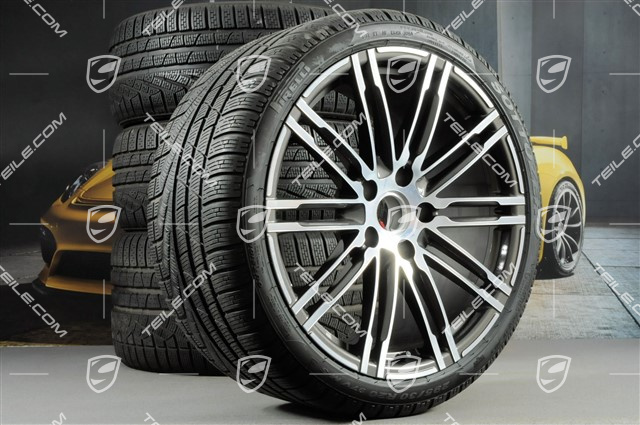 20-inch winter wheels set "Turbo", rims 8,5J x 20 ET51 + 11J x 20 ET52 + NEW Pirelli winter tires 245/35 R20 + 295/30 R20, without TPM