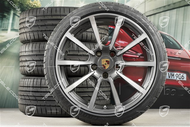 20" Carrera Classic Sommerräder Satz, Felgen 8J x 20 ET57 + 10J x 20 ET45 + GoodYear Sommerreifen 235/35 ZR20 + 265/35 ZR20, mit RDK-Sensoren