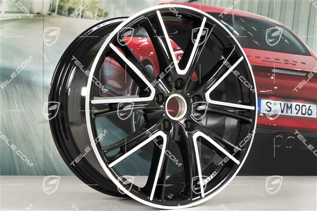 21" Felga Panamera Exclusive, 9,5J x 21 ET71, czarny wysoki połysk