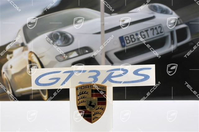 "GT3 RS" logo, riviera blue "GT3 RS" logo, riviera blue