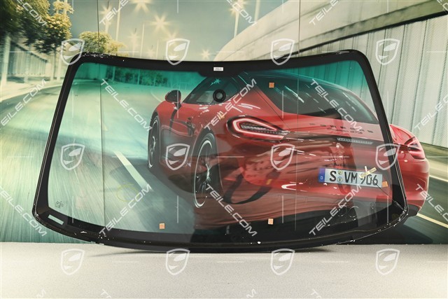 Windscreen tinted, upper part: dark green, rain sensor