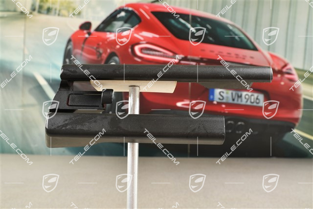 Front seat rail cover, Black, R