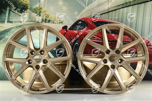 21-inch Panamera Sport Design wheel rim set, 9,5J x 21 ET71 + 11.5J x 21 ET69, neodyme