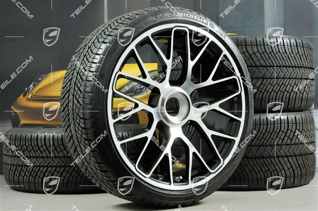 GT3 20" winter wheels "Turbo S", central locking, rims 9J x 20 ET51 + 11J x 20 ET59 + NEW Michelin winter tyres 245/35 R20+295/30 R20, TPMS.
