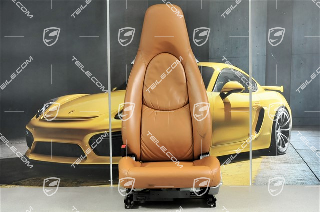 Seat, el. adjustable, Lumbar, leather, Natural Brown, without airbag, L