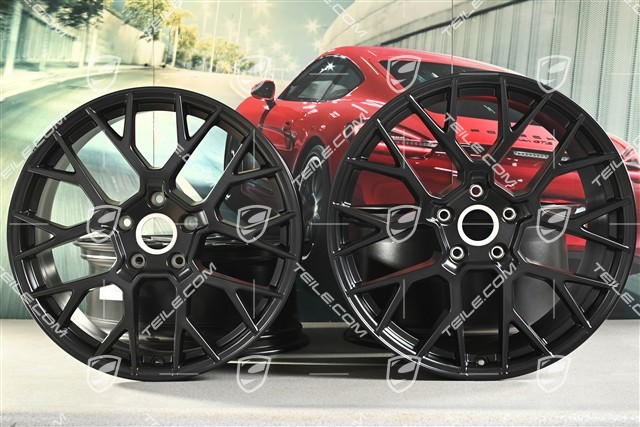 20+21" RS Spyder wheel rim set, 8.5J x 20 ET50 + 11.5J x 21 ET67, black satin matt