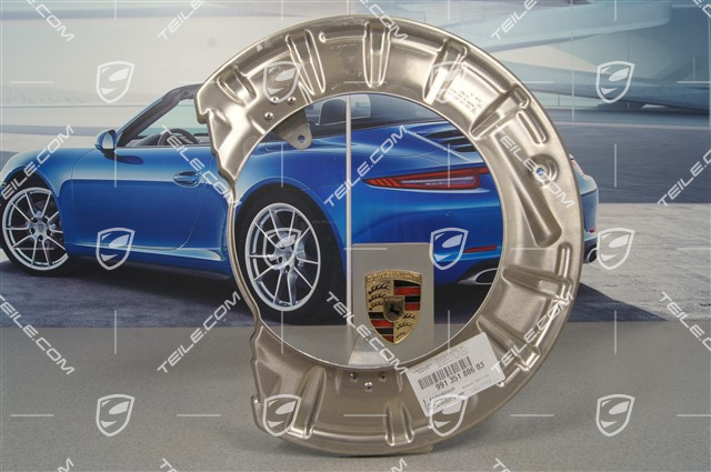 Front axle disc brake protective plate, PCCB, Turbo, R