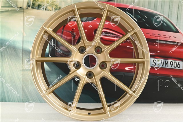 20-inch "Spyder" / "718 Sport" wheel rim set, rims 8,5J x 20 ET57 + 10,5J x 20 ET47, Aurum satin mat