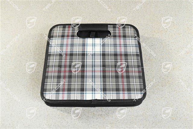 Faltbare Kofferraumbox / Kofferraumtasche, 30 x 27,5 x 50, Turbo 50 Schottenkaro / Tartan